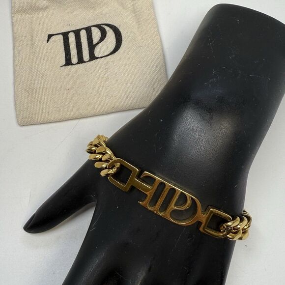 Taylor Swift The Tortured Poets Department Gold Chain Bracelet - Picture 2 of 7